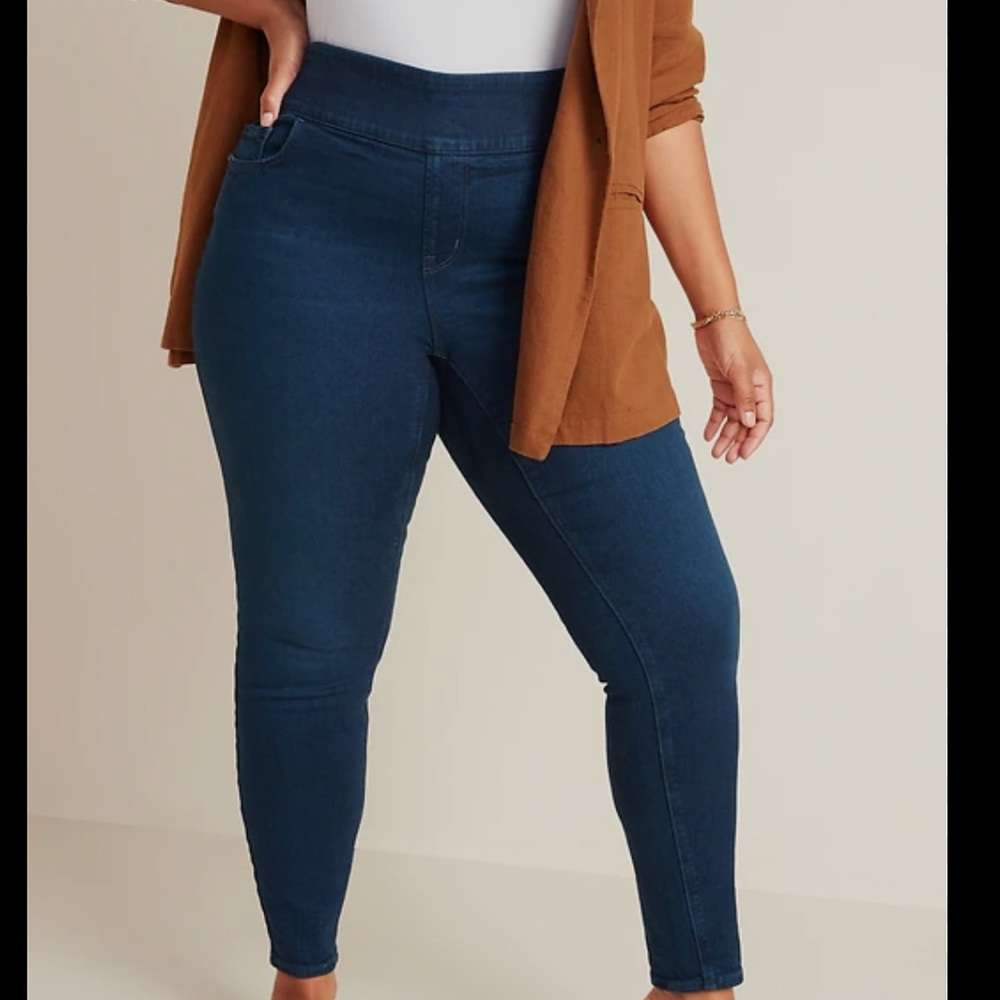 Old Navy Dark Blue Skinny Pull-on Jeans